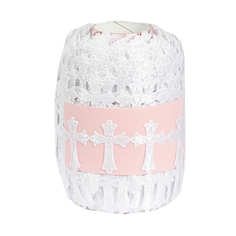 Aplikacje krzyżyk 25x30mm, 44szt. biały