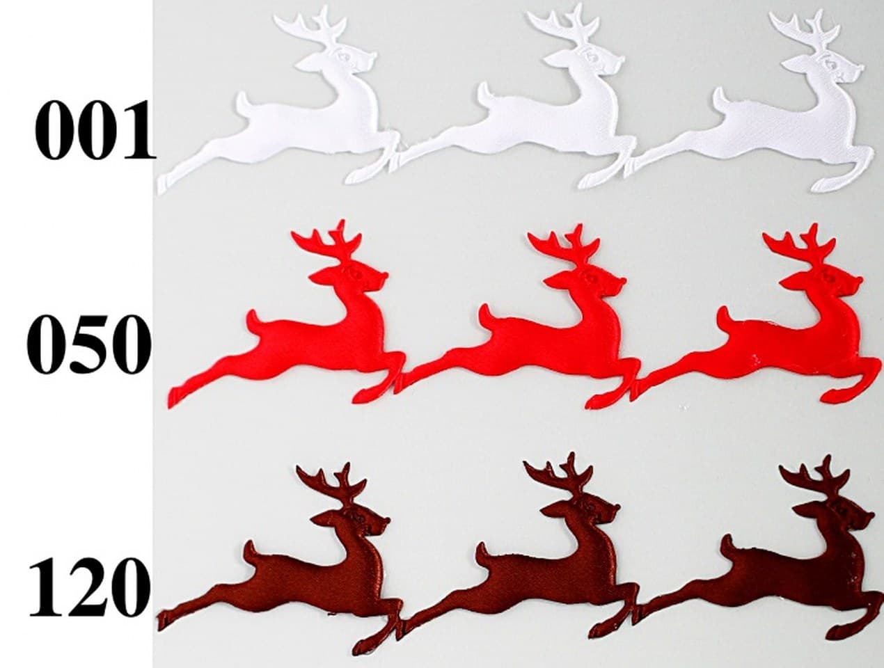 Aplikacje renifer 4x5cm 19szt/1mb, biały