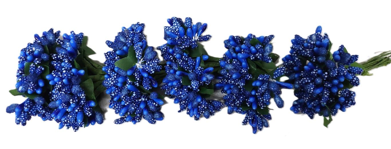 Pręciki na drucie ryż+kulki śr.2cm/6x12szt, chaber