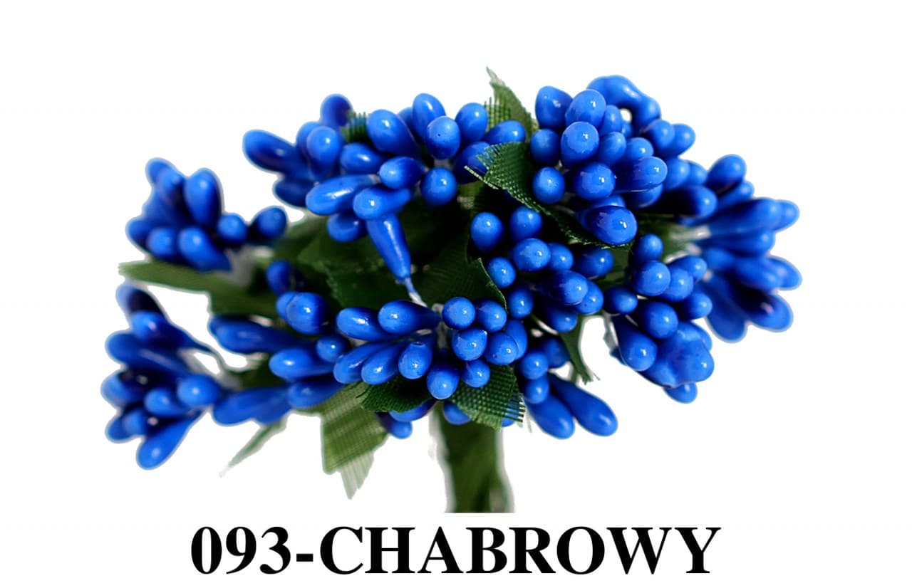 Pręciki na drucie ryż śr.2cm/12szt, chabrowe