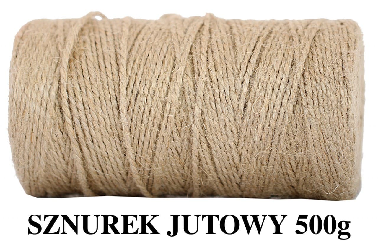 Sznurek jutowy, waga 500 gram, dł. 250 metrów