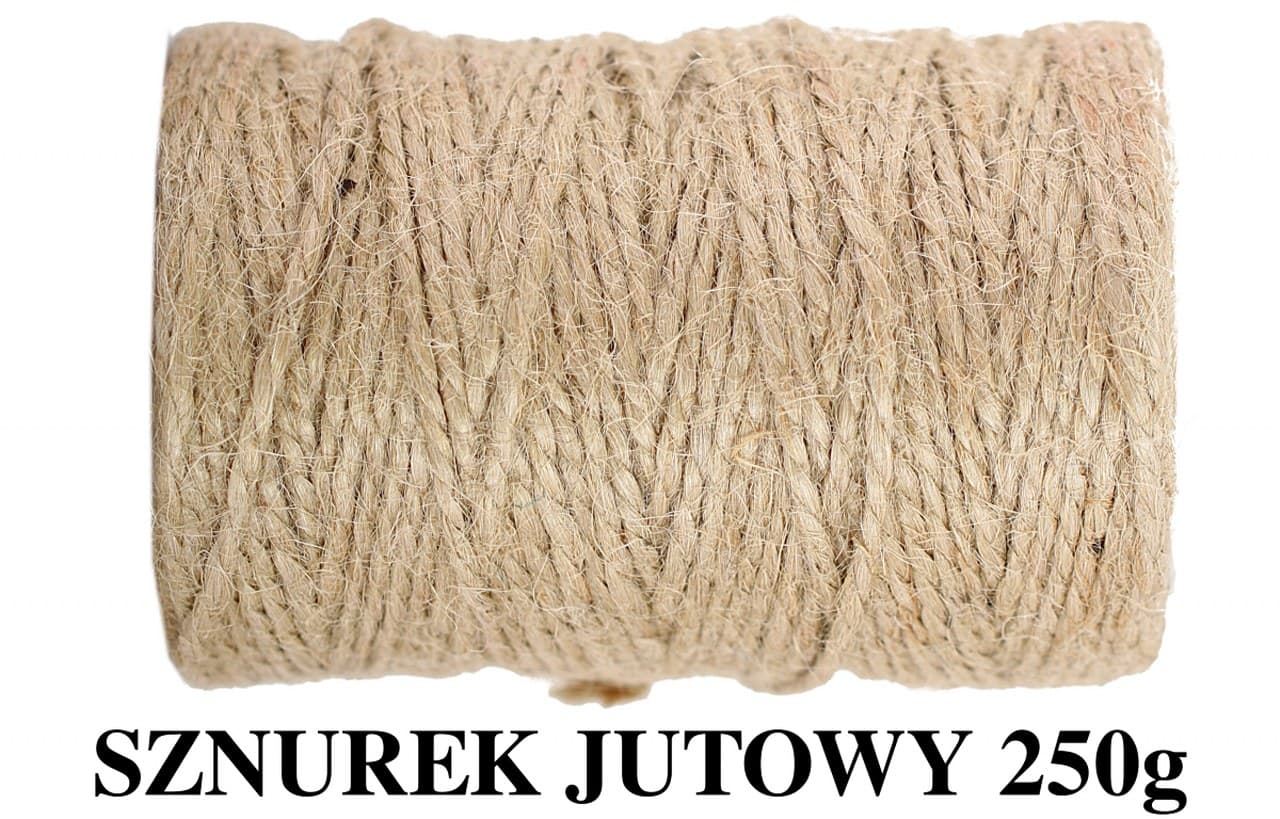 Sznurek jutowy, waga 250 gram, dł. 120 metrów