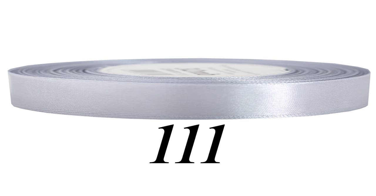 Wstążka satynowa 6mm/32mb, jasnosrebrna