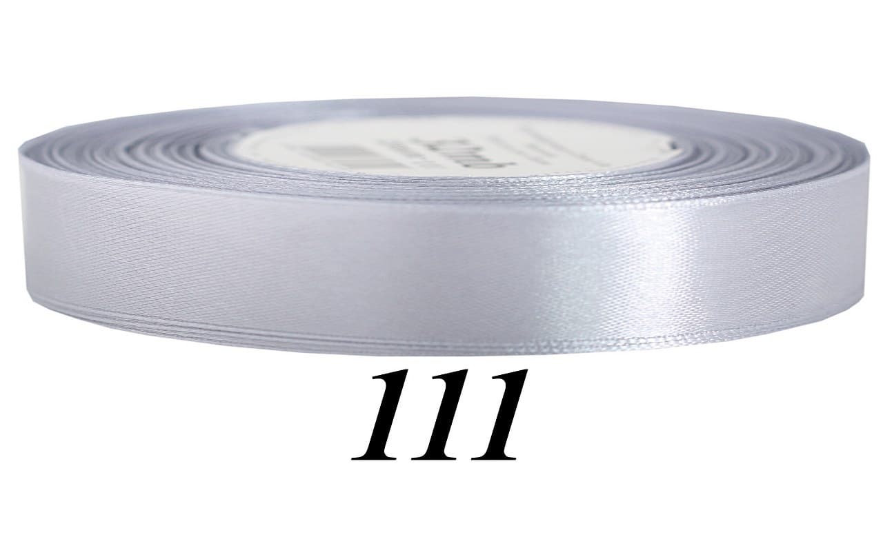 Wstążka satynowa 12mm/32mb, jasnosrebrna