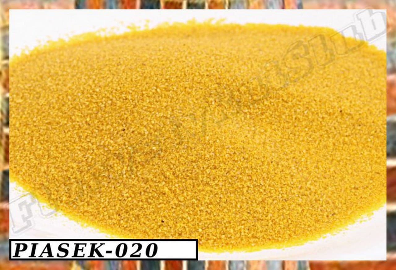 Piasek kwarcowy 0,1-0,4mm, 0,5kg, żółty