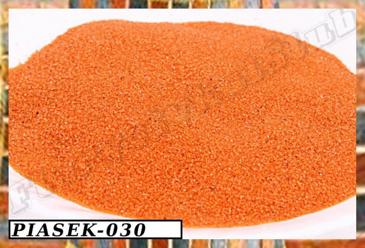 Piasek kwarcowy 0,1-0,4mm, 0,5kg, pomarańczowy
