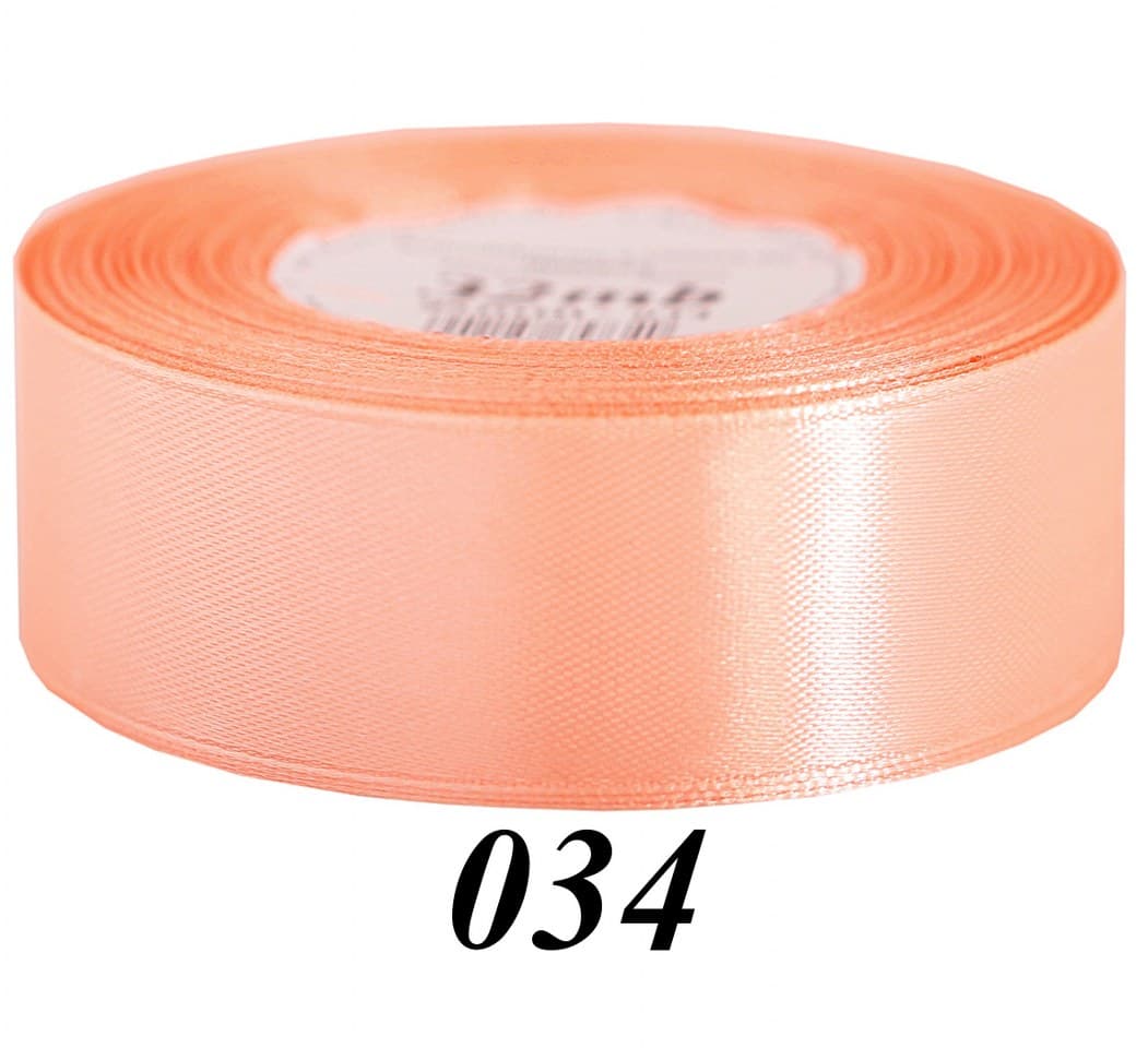 Wstążka satynowa 38mm/32mb, morelowa