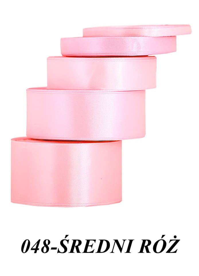 Wstążka satynowa 38mm/32mb, średni róż