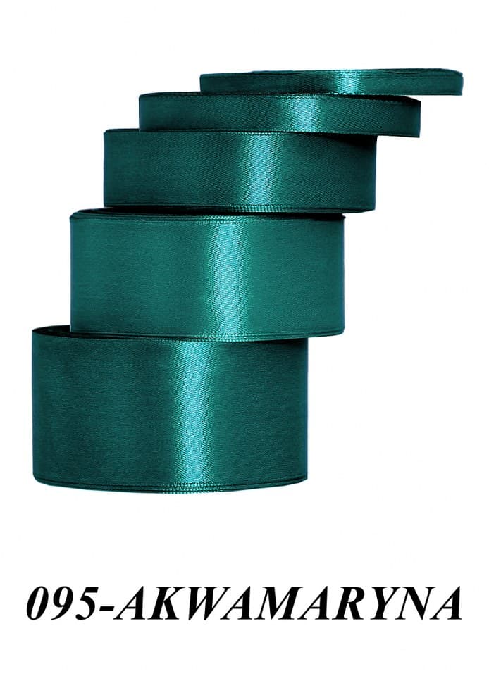 Wstążka satynowa 38mm/32mb, akwamaryna