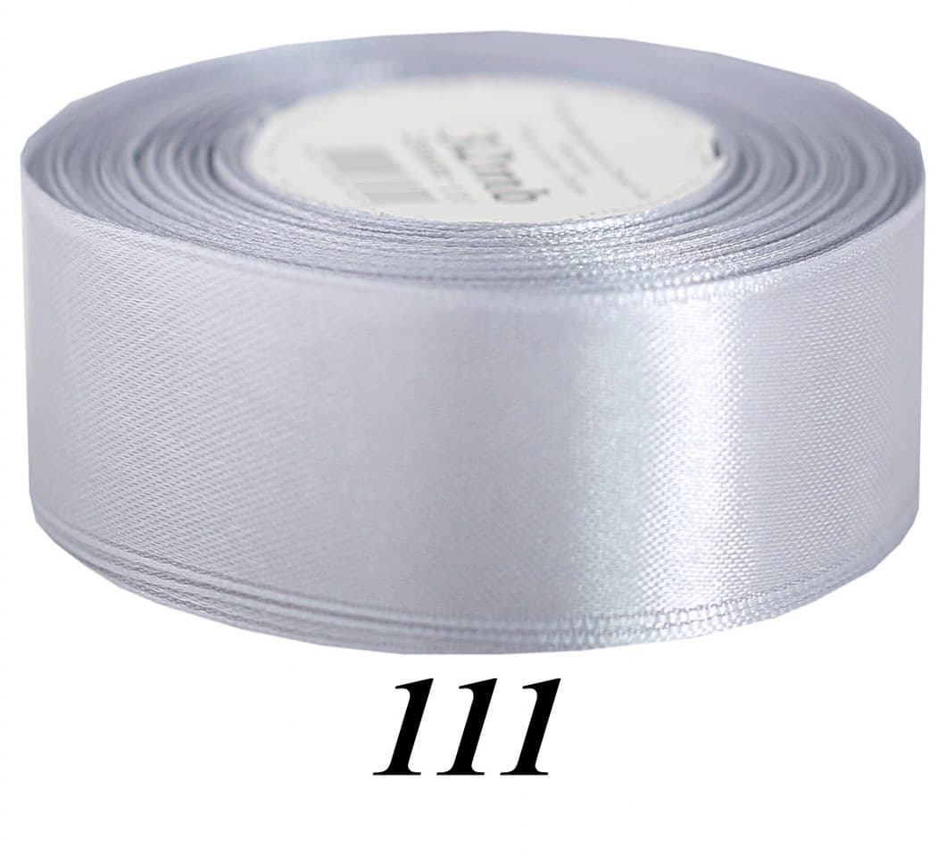 Wstążka satynowa 50mm/32mb, jasnosrebrna