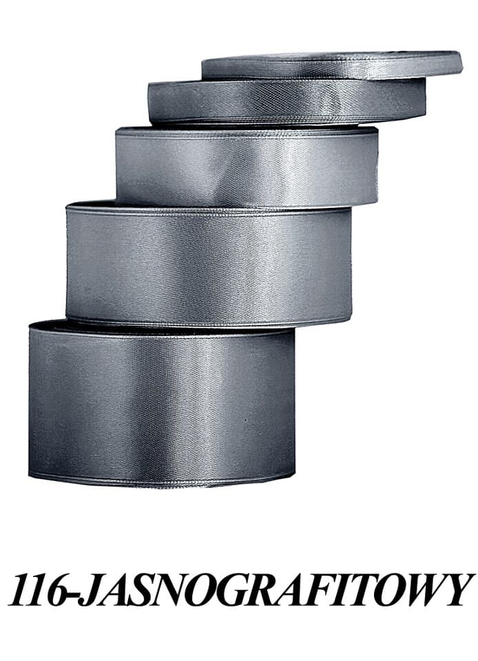 Wstążka satynowa 50mm/32mb, jasny grafit