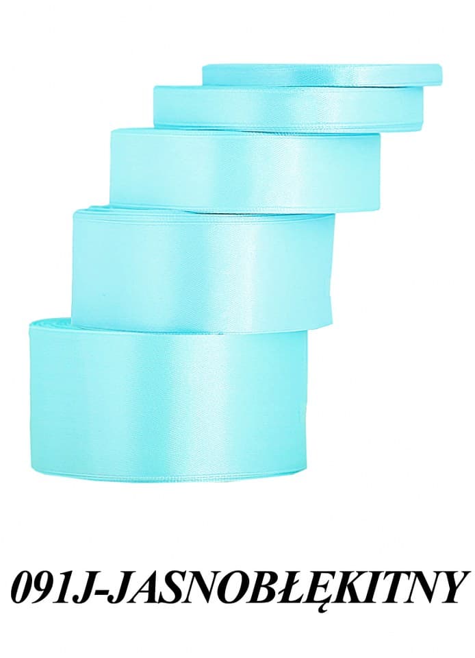 Wstążka satynowa 50mm/32mb, jasny błękit