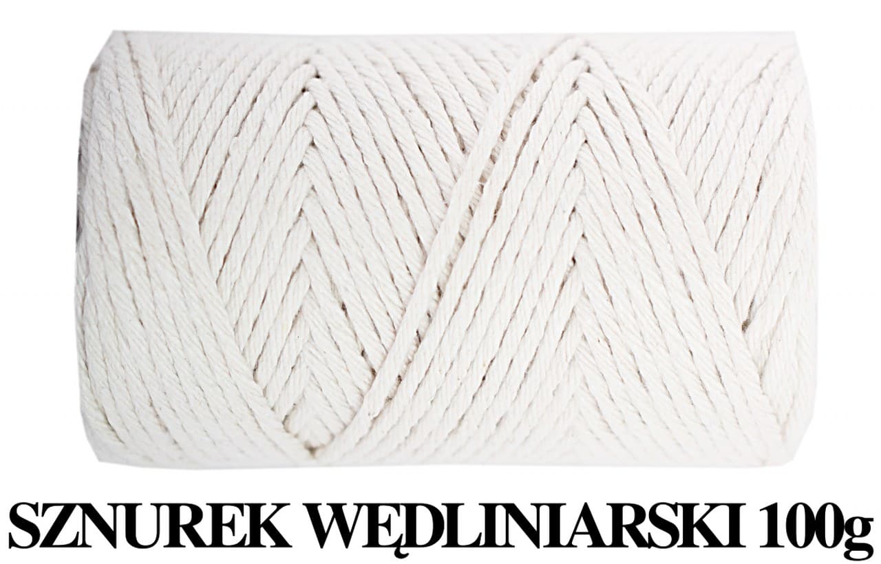 Sznurek wędliniarski bawełniany,  100g/70mb