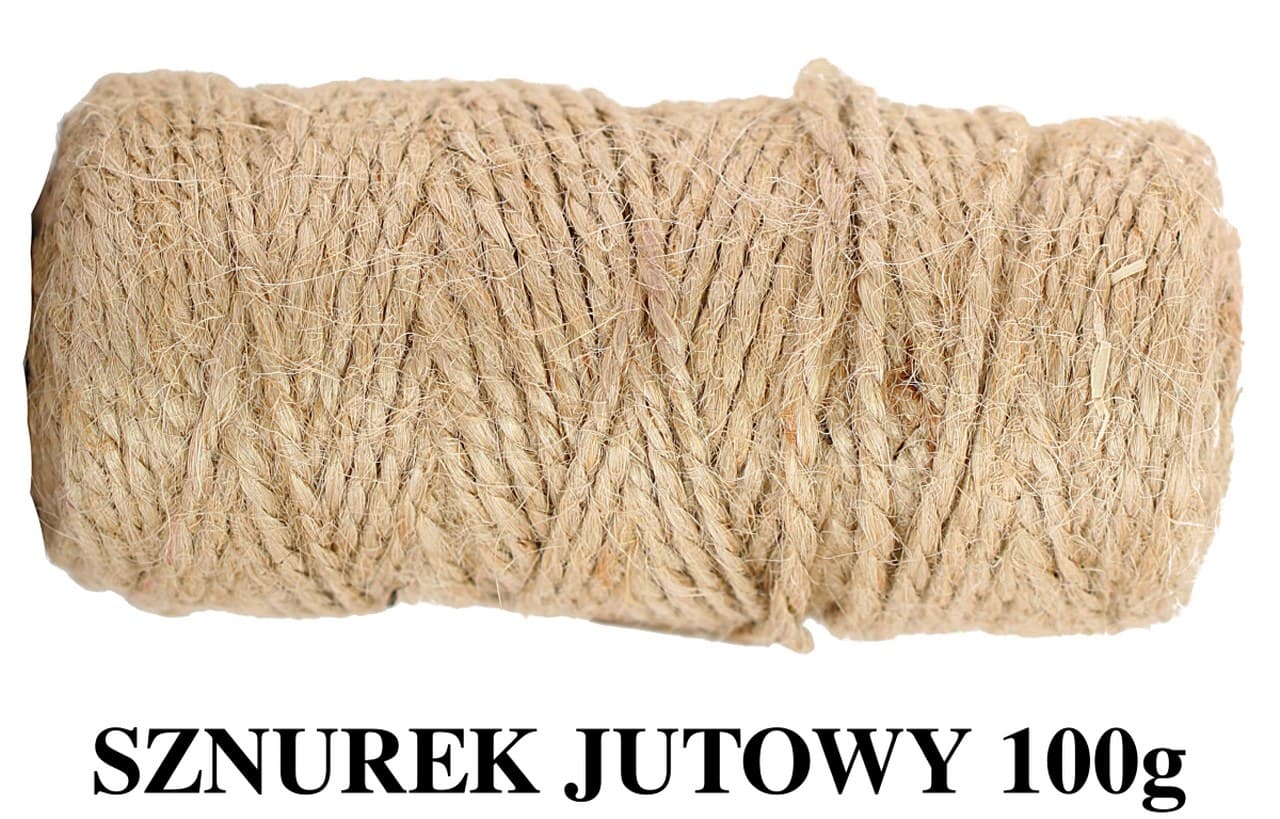Sznurek jutowy, 100g/40mb, naturalny