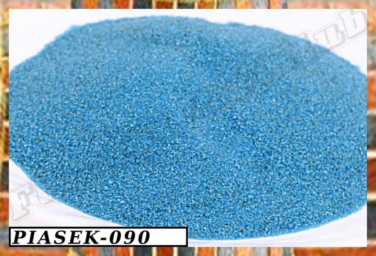 Piasek kwarcowy 0,1-0,4mm, 0,5kg, niebieski