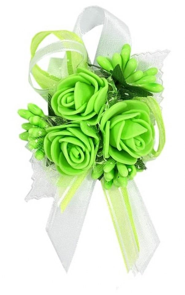 Duży kotylion dla rodziców 6x9cm, seledynowy