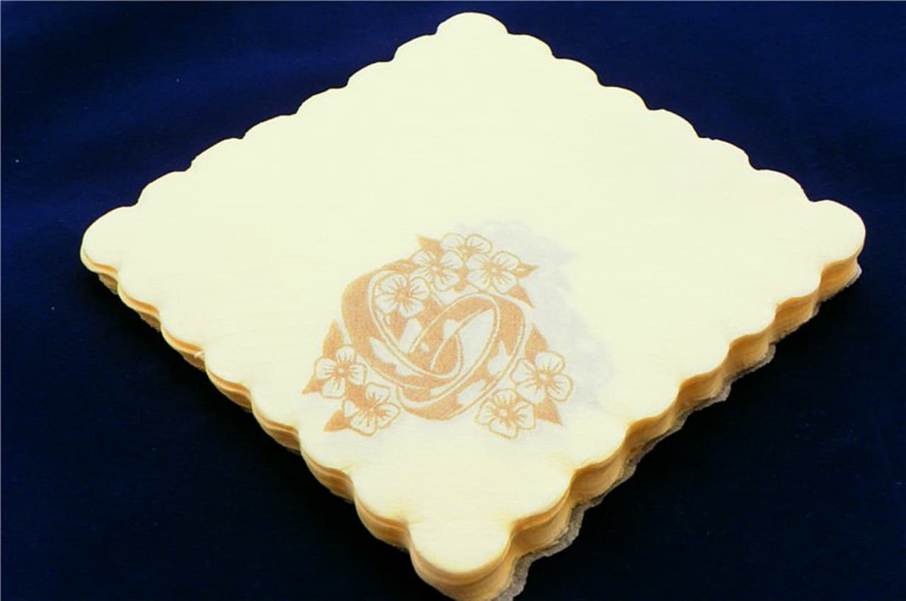 Serwetki Gastronomiczne ślubne 15x15cm kremowe