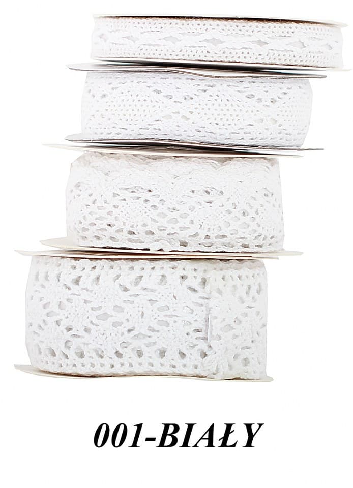 Wstążka koronka samoprzylepna 25mm/2mb, biała