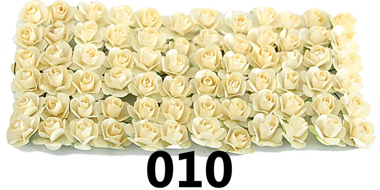 Kwiaty papierowe 20mm/72szt, kremowe