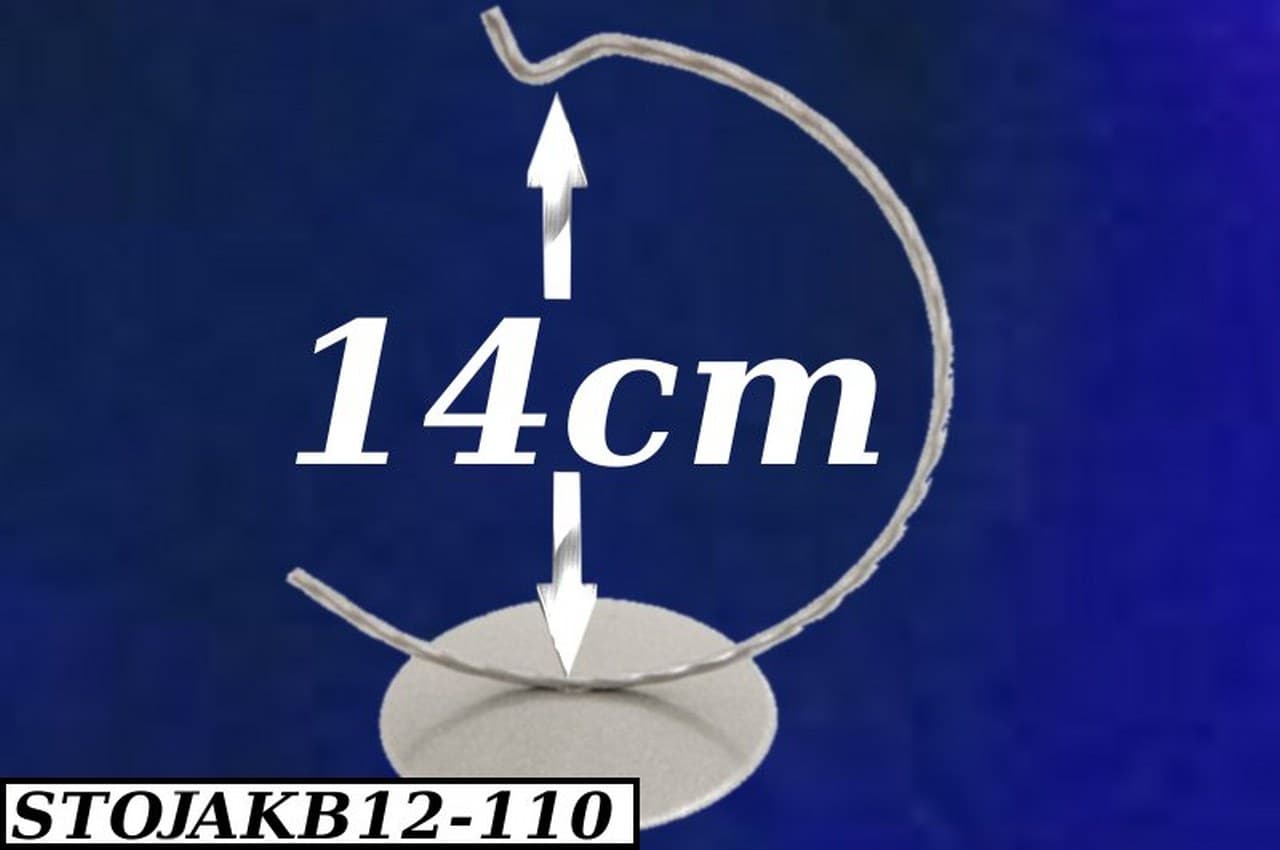 Stojak na bombki, jajka, 12cm srebrny 