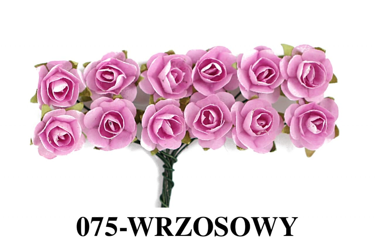 Kwiaty papierowe 15mm/72szt, wrzosowe