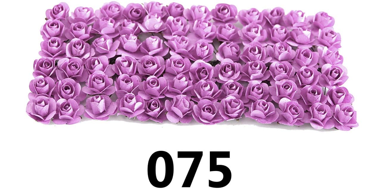 Kwiaty papierowe 15mm/72szt, wrzosowe