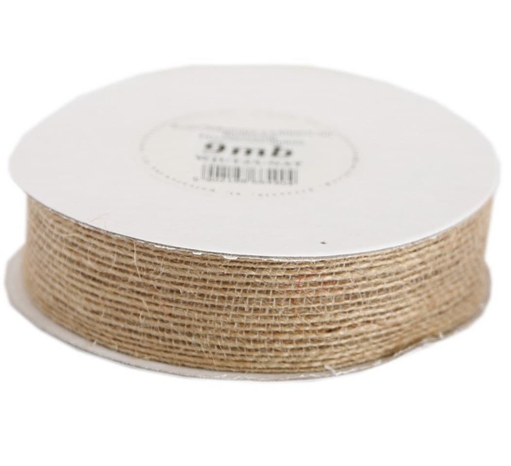 Wstążka jutowa 25mm/9mb, naturalna