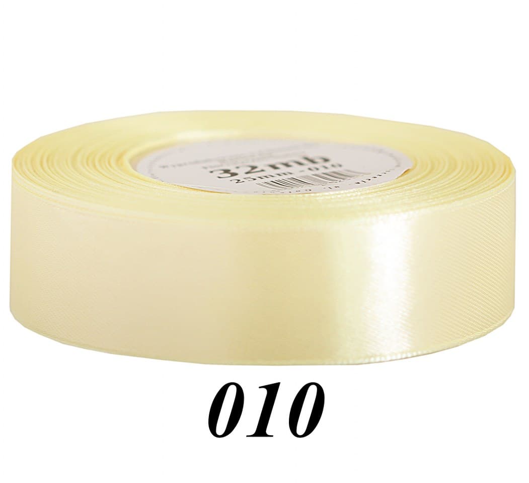 Wstążka satynowa 25mm/32mb, kremowa