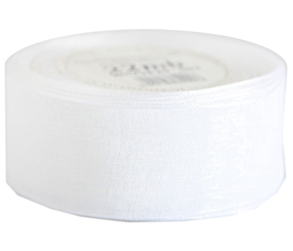 Wstążka szyfonowa, 50mm/22mb, biała