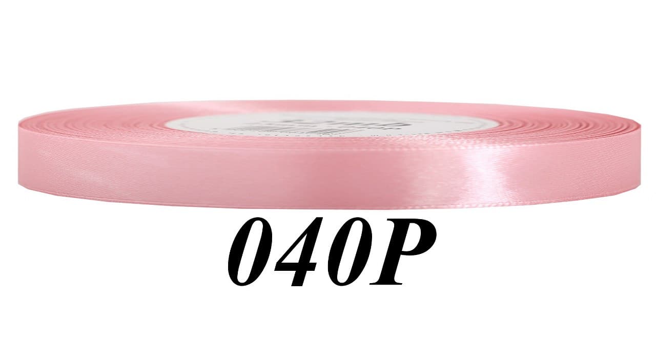 Wstążka satynowa 6mm/32mb, przydymiany róż