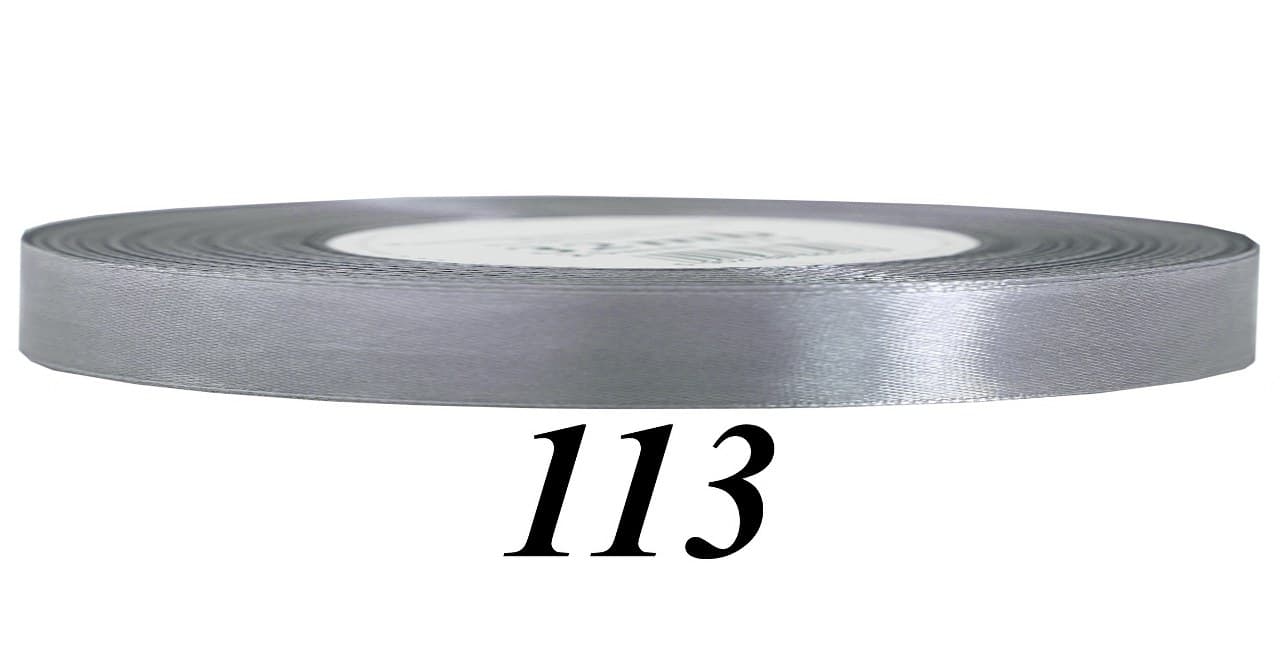 Wstążka satynowa 6mm/32mb, szara