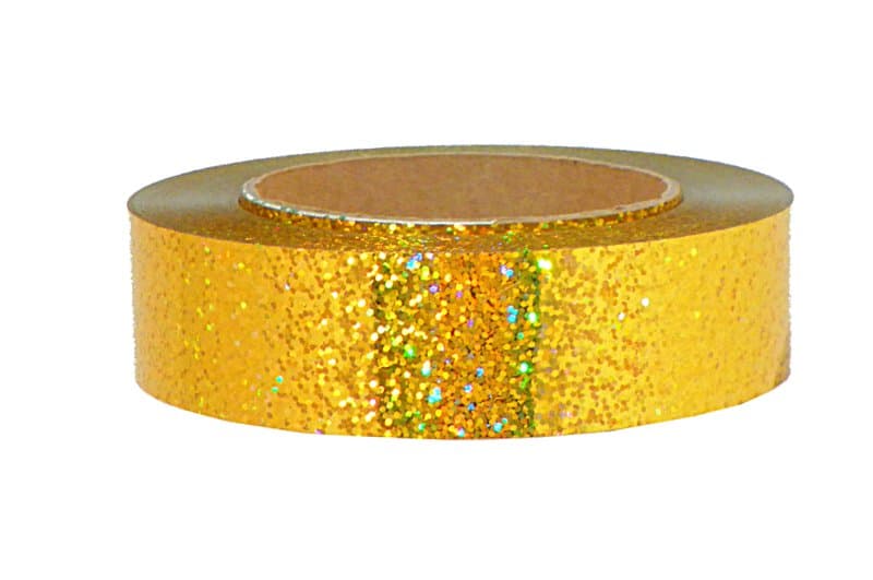 Wstążka plastikowa 3cm/45m, złota metalizowana