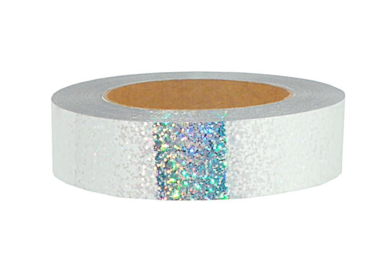 Wstążka plastikowa 3cm/45m, srebrna metalizowana