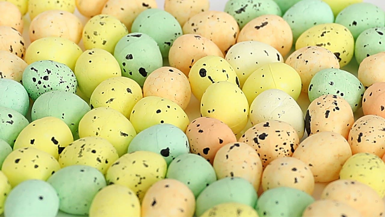 Jajko styropianowe.15x18mm/100szt, mix kolorów