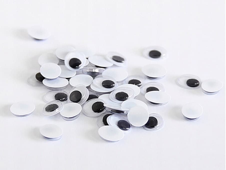 Sztuczne oczy owalne, wym.8x10mm/50sztuk