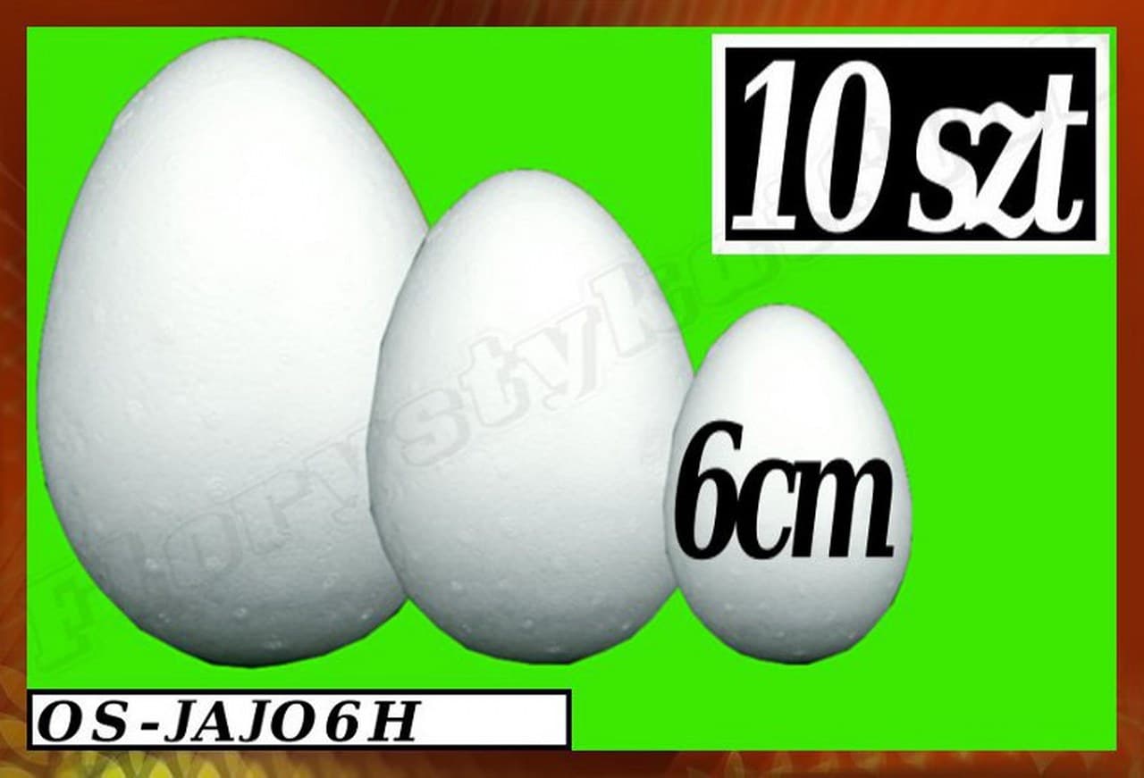Jajka Styropianowe wys. 6cm/10szt.