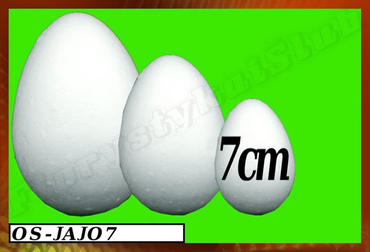 Jajko styropianowe, wys. 7cm/1szt.