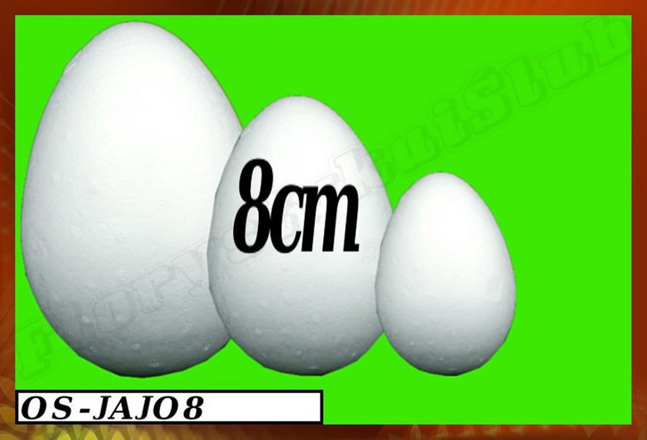Jajko styropianowe, wys. 8cm/1szt.