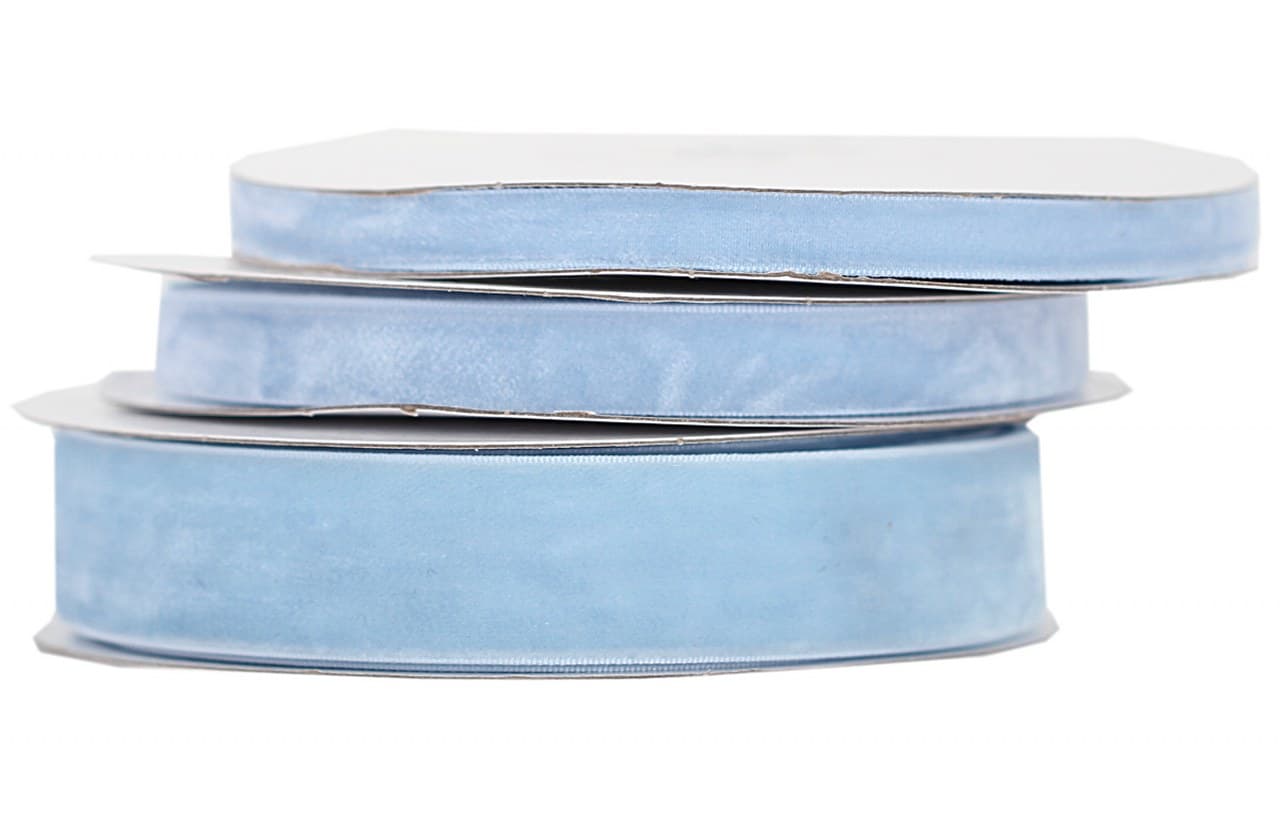 Wstążka aksamitna velvetowa 25mm/9mb ciemny błękit
