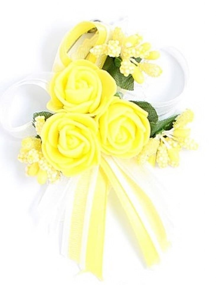 Kotyliony dla Rodziców Kwiat, 6x9cm, żółty