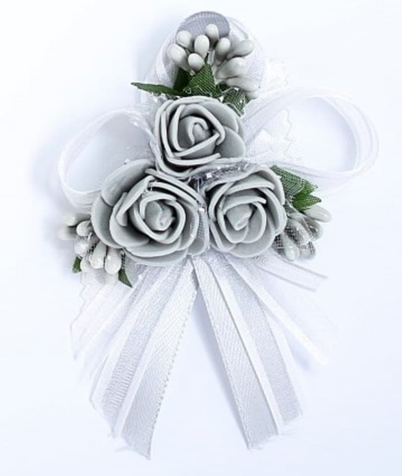 Kotyliony dla Rodziców Kwiat, 6x9cm, srebrny