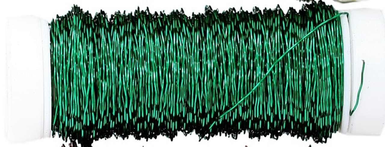 Drut karbowany metal 0,3mm/25g/ok.35mb, zielony