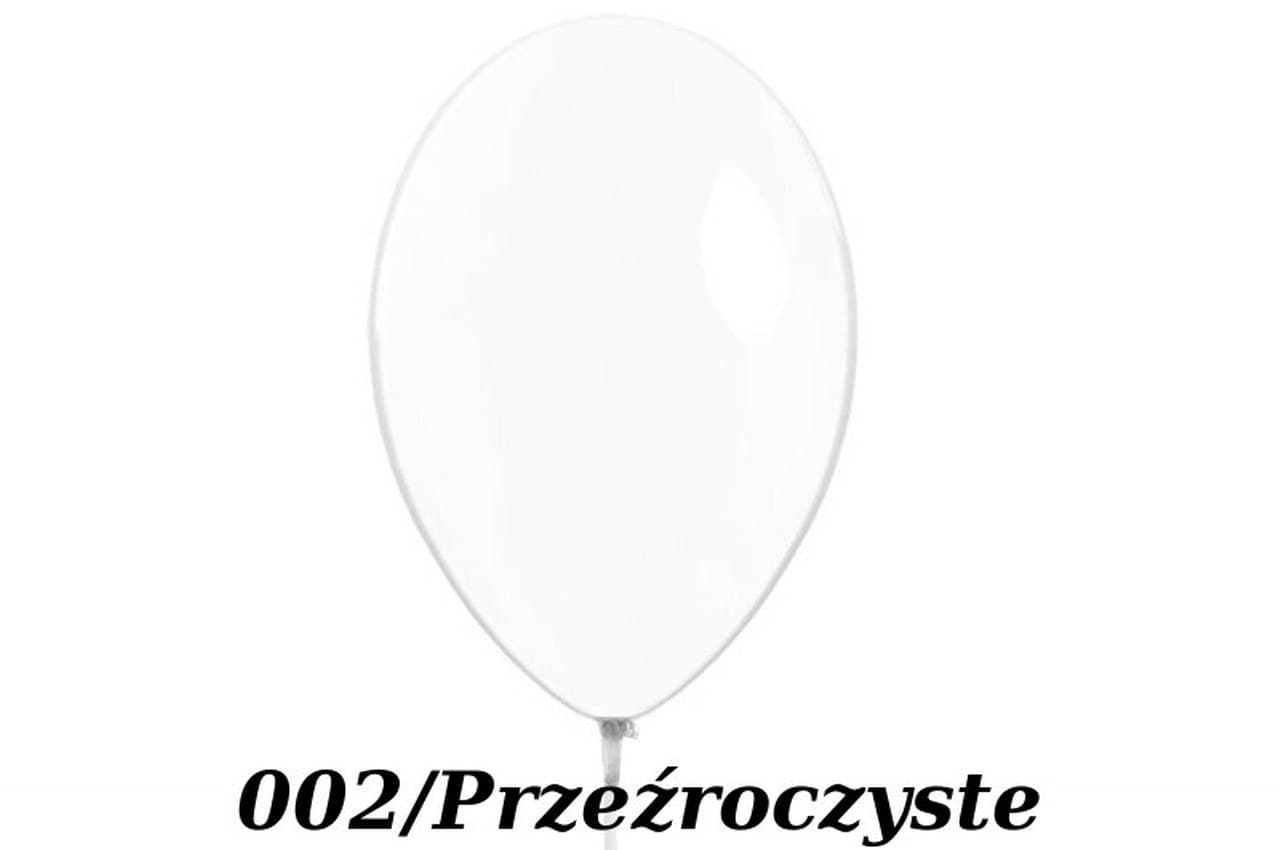 Balony metaliczne 12 cali, 100szt. przeźroczyste