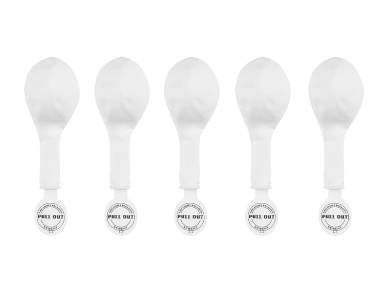 Balony świecące LED, 30cm, białe, 5 szt.