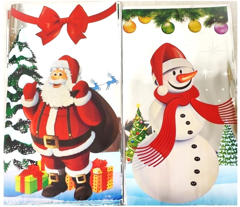 Worek foliowy świąteczny 20x35cm/50szt mix kolorów