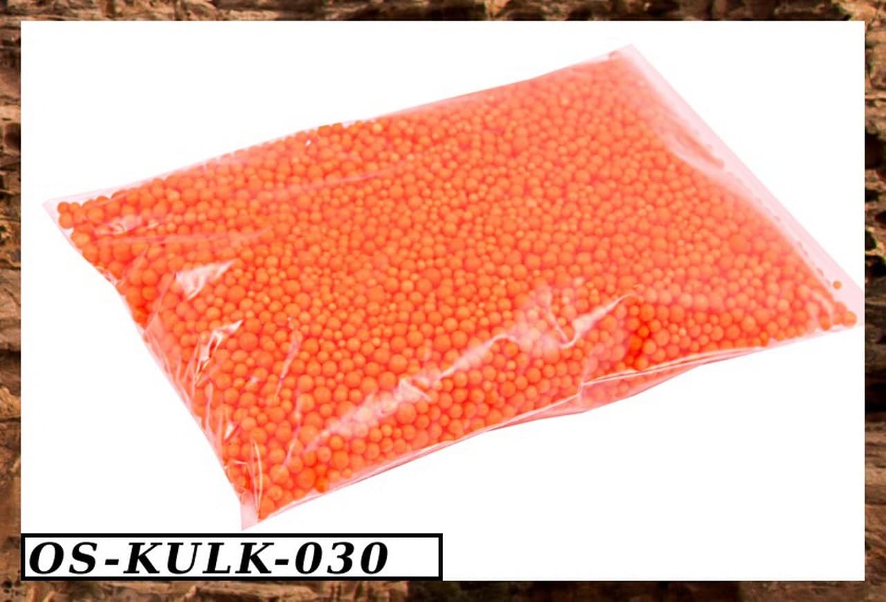 Kolorowe kulki styropianowe, 5mm, pomarańczowe