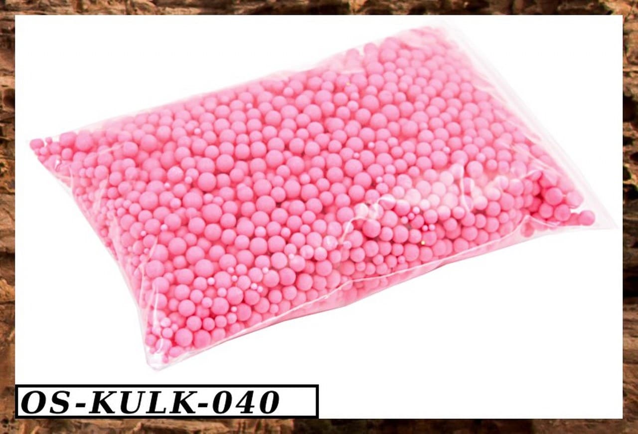 Kolorowe kulki styropianowe, 5mm, 0,5l, różowe