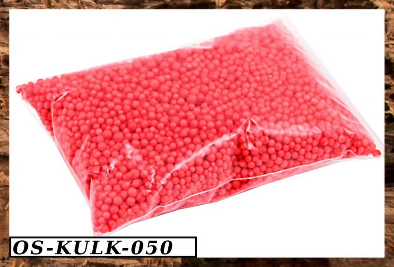 Kolorowe kulki styropianowe, 5mm, 0,5l, czerwone