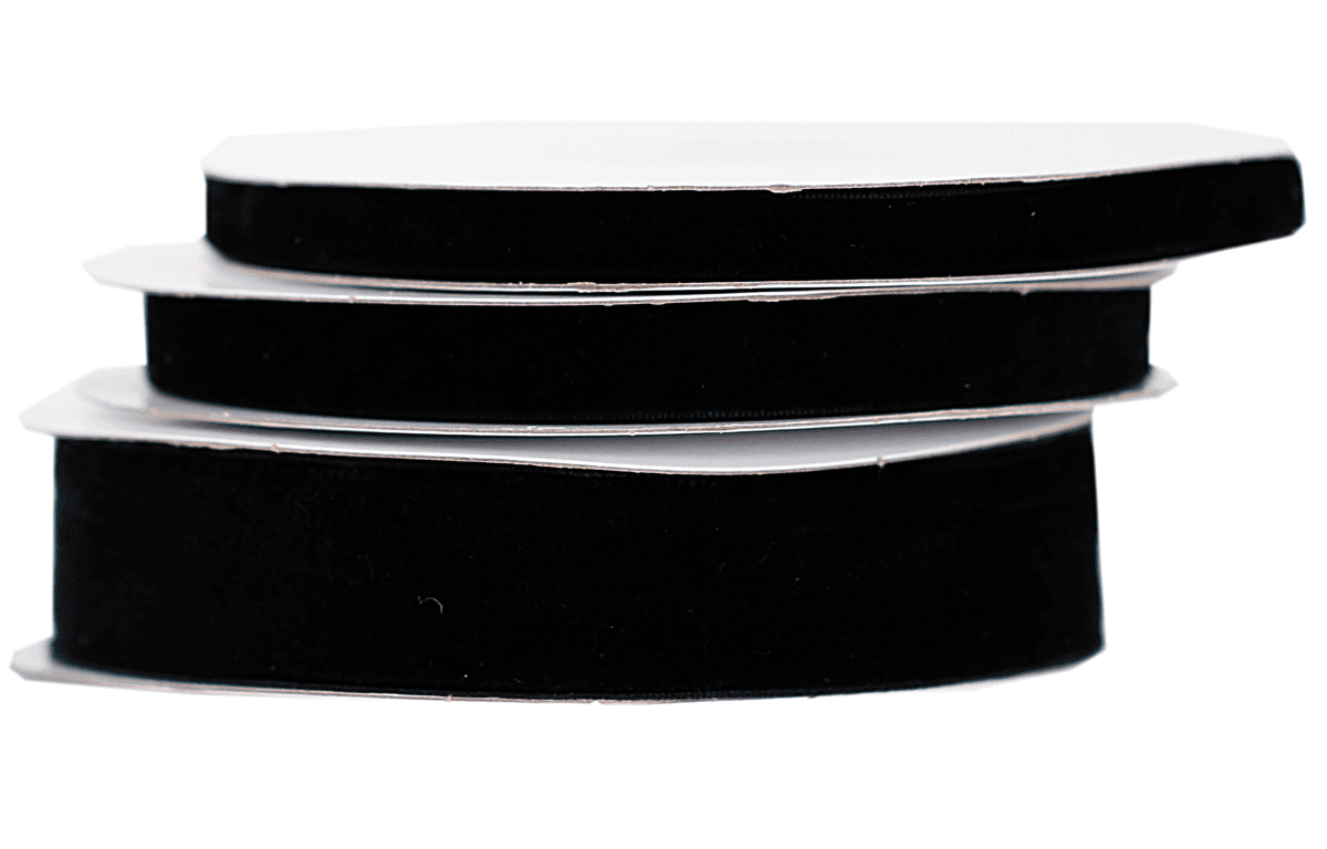 Wstążka aksamitna velvetowa, 38mm/9mb, czarna