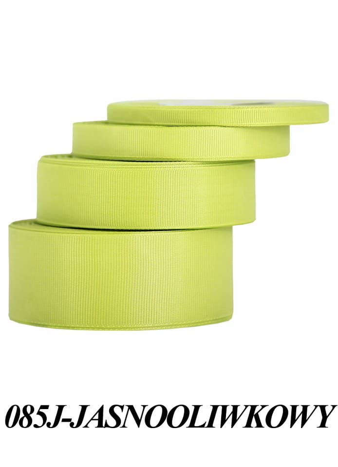 Wstążka rypsowa, 12mm/22mb, jasna oliwka